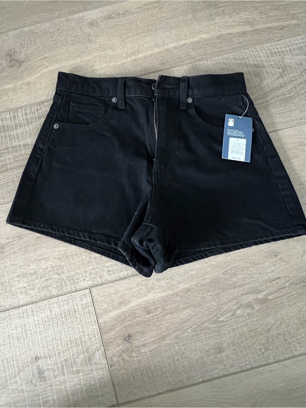 Black shorts size 2